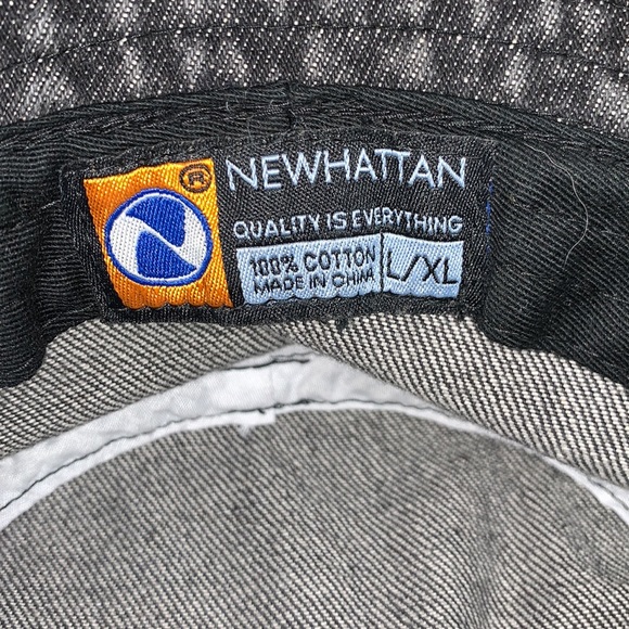 Newhattan Short Brim Visor Denim Smoke Cotton Bucket Sun Hat - Picture 5 of 5